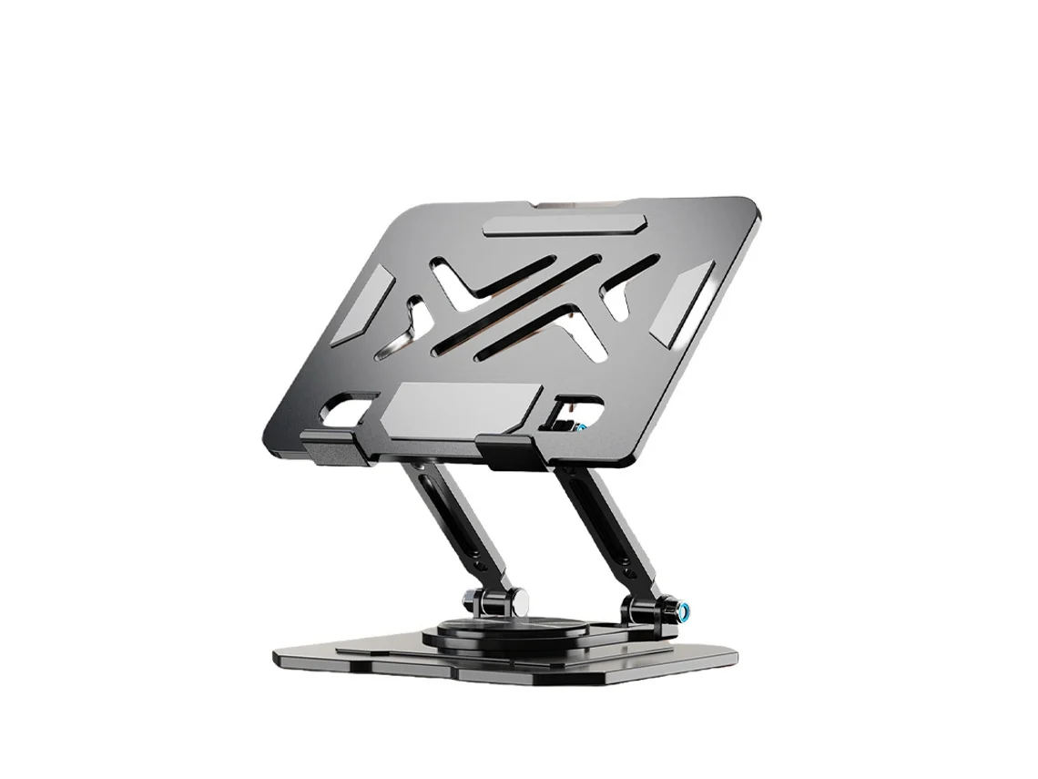 Suporte Para Laptop Com Resfriamento De Calor Dobrável Multifuncional Em Metal Rotativo De 360°