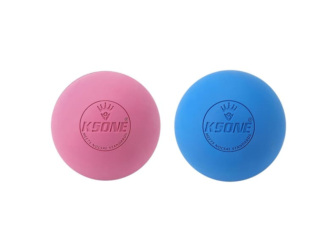 Kit com 2 Bolas de Massagem Miofascial Lacrosse 6,3cm para Fisioterapia, Ioga, Relaxamento Muscular e Alívio do Sono