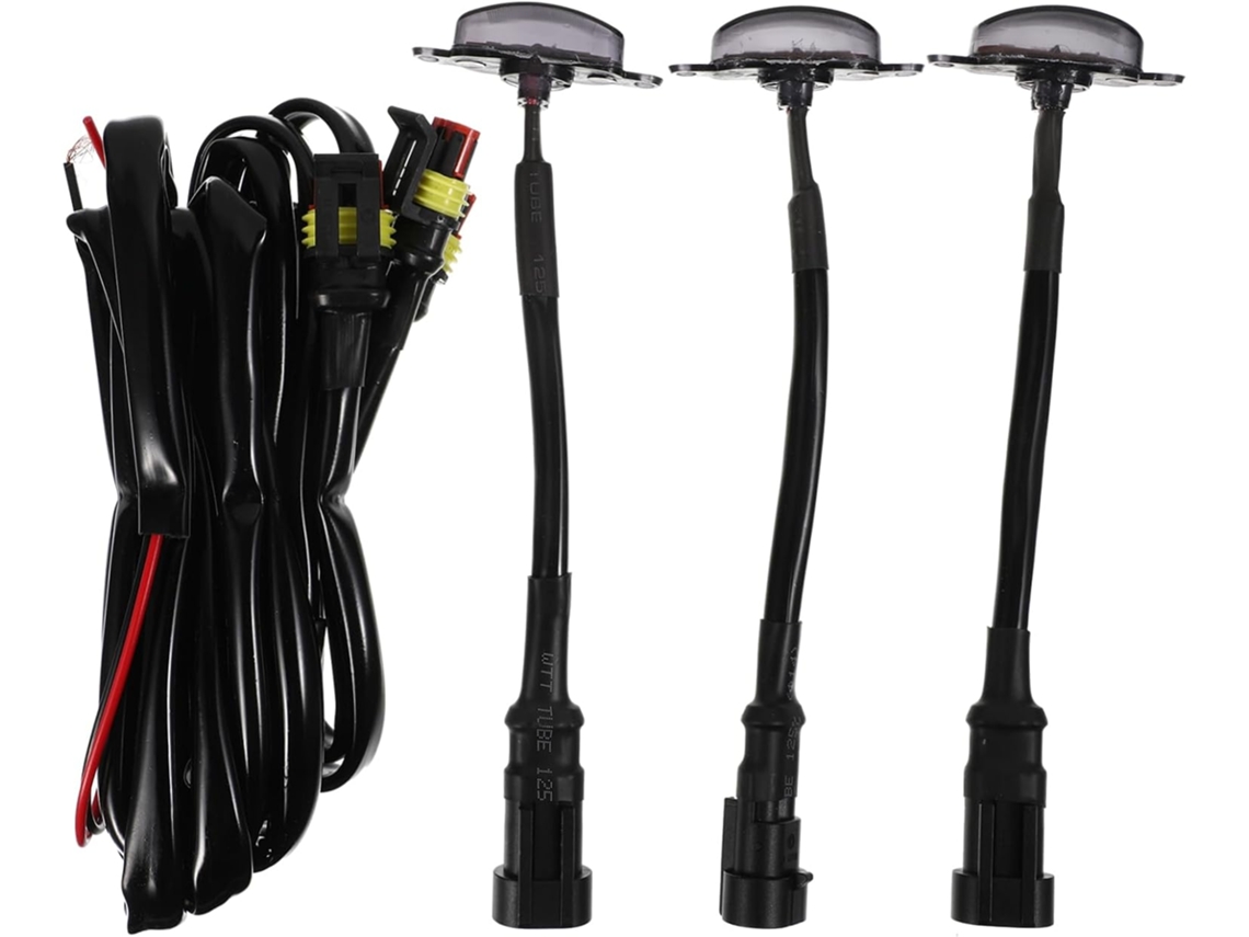 Kit De Iluminação Led Para Grade Dianteira Plafope Com 3 Peças, Luzes De Advertência Led À Prova D Água Para Carros