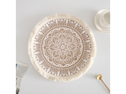 Lurelia Toalha De Mesa Linho Juta 38 Cm Borlas