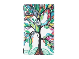 Capa Protetora (flip, À Prova De Choques) Para Huawei Mediapad T3 Happy Tree 8 (kob-l09/kob-l...) Capa De Couro Imitado