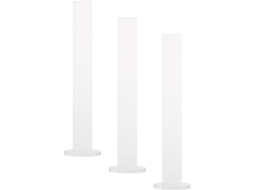 Suporte para rolos de adesivo acrílico transparente, composto por 3 peças, ideal para embalar rolos de adesivo.