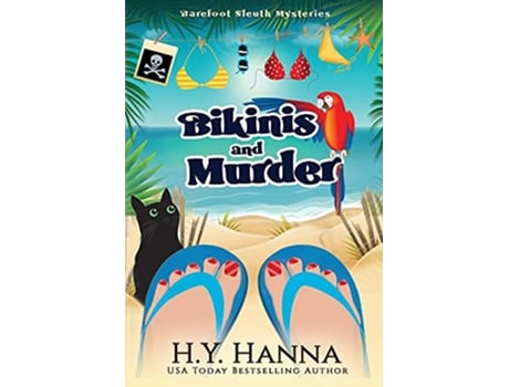 Livro Bikinis and Murder LARGE PRINT Barefoot Sleuth Mysteries Book 4 de H y Hanna (Inglês)