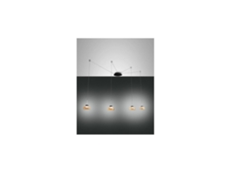 Lustre Pendente Arabella Led em Metal e Vidro Soprado Ambra 3547-49-125 FABAS LUCE