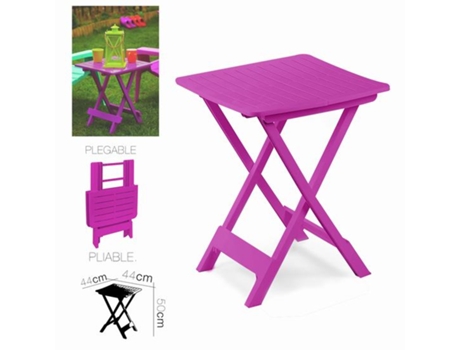 Mesa Dobrável Fúcsia Adige 44 X 44 X 50 Cm FORNOR