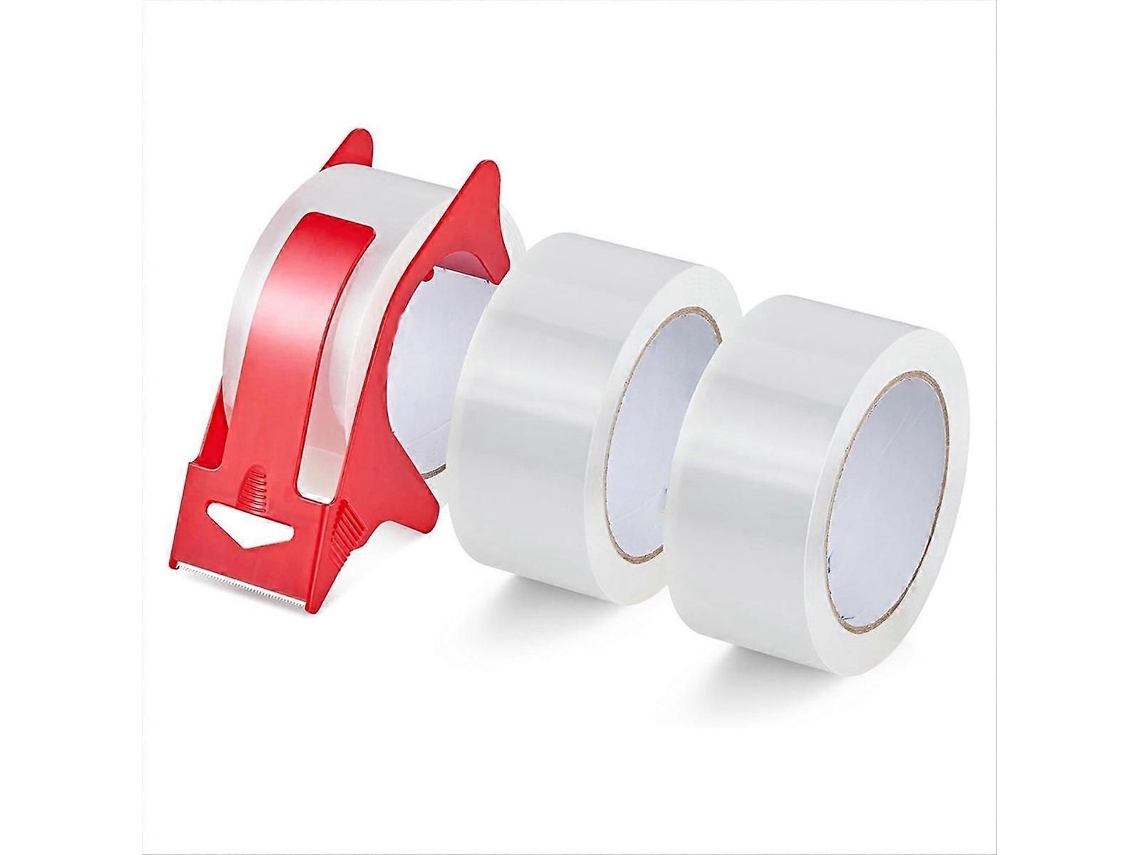 Dispensador De Fita Adesiva Transparente Com 3 Rolos
