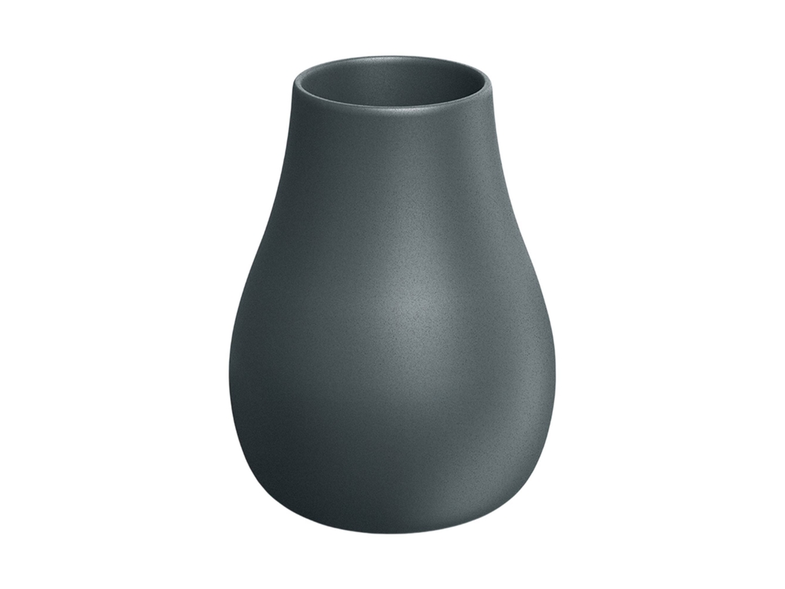 Vaso De Flores Rotomoldado Well Home Evolia Slim Grafite Ø40x50