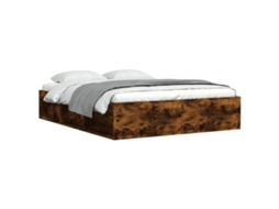 Bed Frame, Bed Frames Vidaxl Marrom Madeira Processada (140 X 200 Cm)