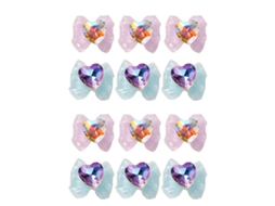 12Pcs Acessórios de Unhas em Resina Transparente em Forma de Laço NEVEANCE