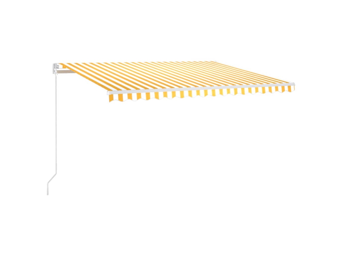 Toldo Retrátil com LED MAISON EXCLUSIVE 450x350 cm amarelo e branco