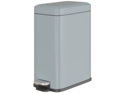 Lixeira de Metal 5l com Pedal e Cesto Interior (cinzento)