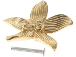Puxador De Gaveta Em Liga Zinco Com Furo Único, Em Formato De Flor, Ideal Para Armários, Guarda Roupas, Gavetas, Cômodas