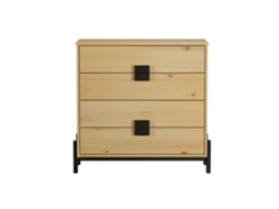 Cómoda 4 Gavetas Madeira de Pinho 81X84X40 Cm VENPRODIN