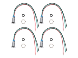 4 Conjuntos Leds Redondos Pre-fios À Prova D'água 2 Cores Cátodo Comum 10mm 110-220v