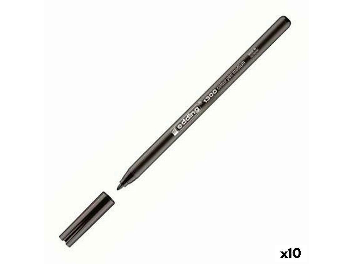 Marcadores Pretos Edding 1300 Olysi Shop (10 Unidades)