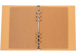 Capa para álbum Besportble A5 em papel kraft, 6 argolas redondas, capa para arquivos de documentos, estojo para