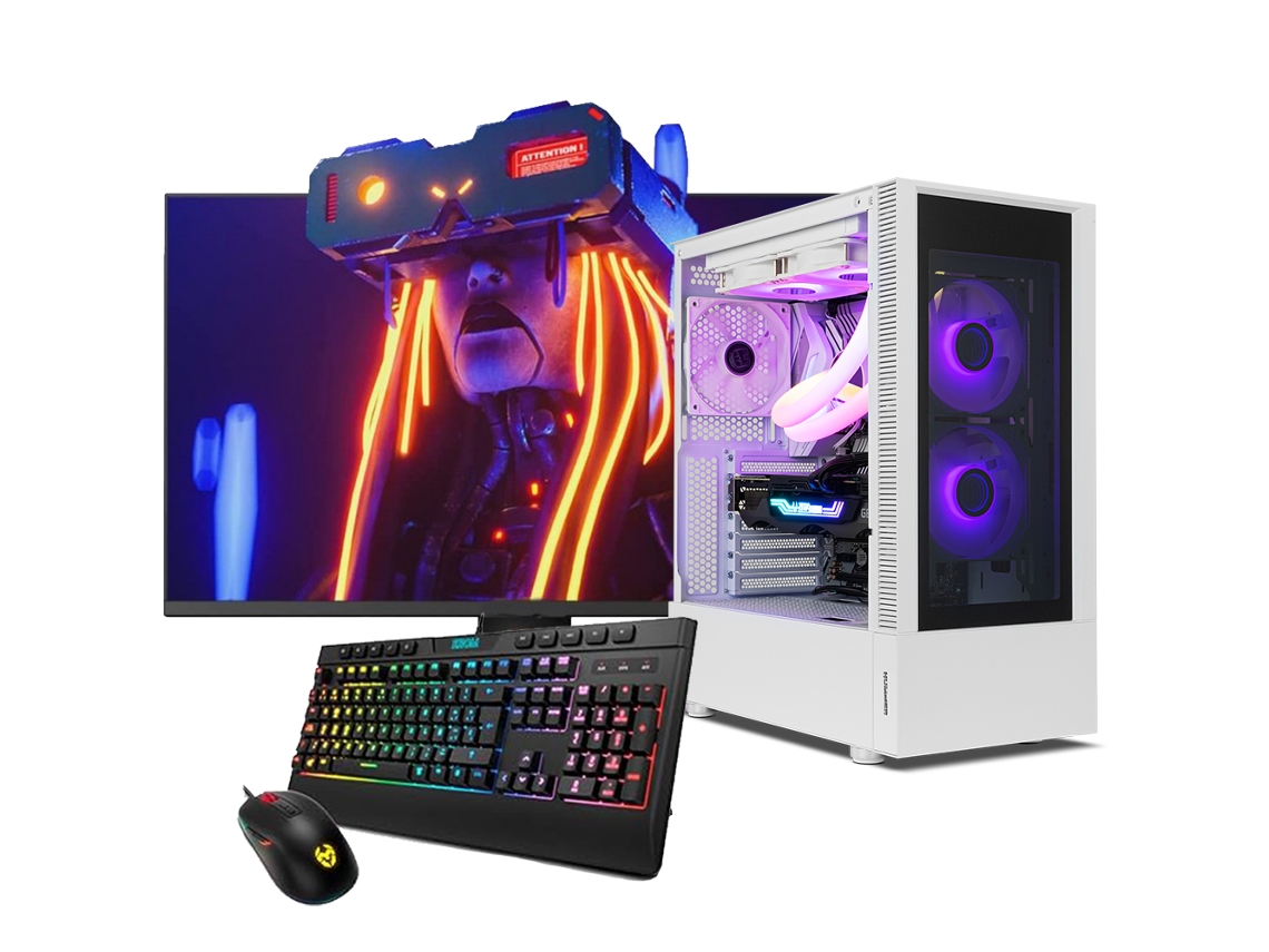 Desktop Gaming Neo Pc (amd Ryzen 5 8600g 32gb Ram DDR5 1tb RTX 5060 Monitor FullHD 27 Teclado E Rato Windows 11)