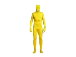 Traje De Corpo Inteiro Esticado Com Zíper Nas Costas - 11 Cores Para Festas E Halloween Amarelo