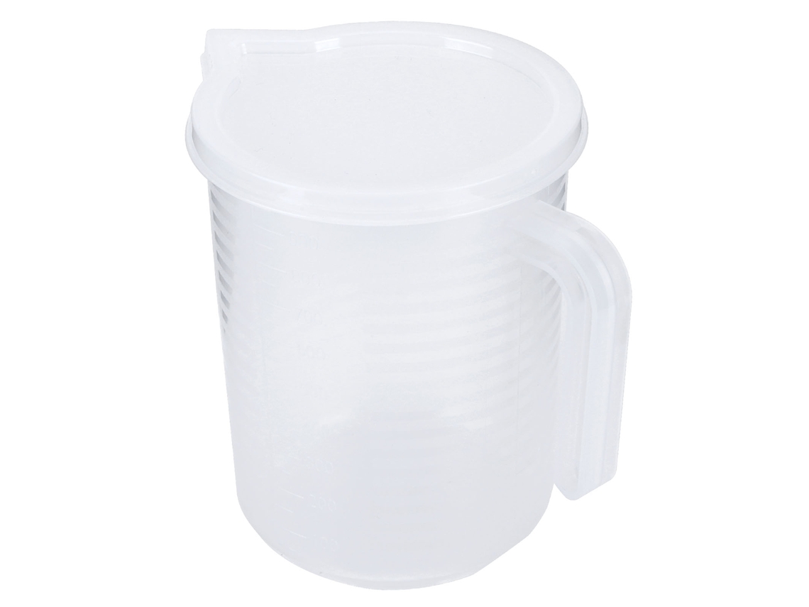 Xícara medidora plástica transparente 500/1000ml com tampa para cozinha e baking | S/MARCA