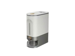 Recipiente Hermético, Com Copo Medidor, Transparente, Cinza, Para Arroz, Farinha, Para Organização Doméstica Na Cozinha E Bancada
