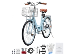 Bicicleta Cruiser De Praia E Urbana Com Cesta, 7 Marchas E Pneus De 61 Cm Tekmaquinas