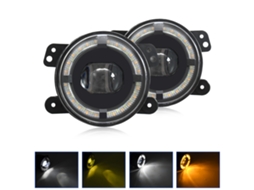 Luzes Neblina Led 4 Polegadas 200w 20000lm Jeep Wrangler Off-road