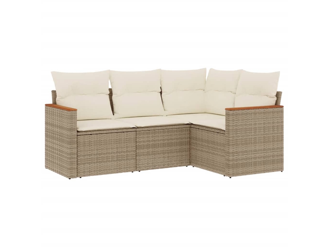 Garden Sofa Set, Garden Sofa Sets Vidaxl Bege Rattan / Vime (n/a)