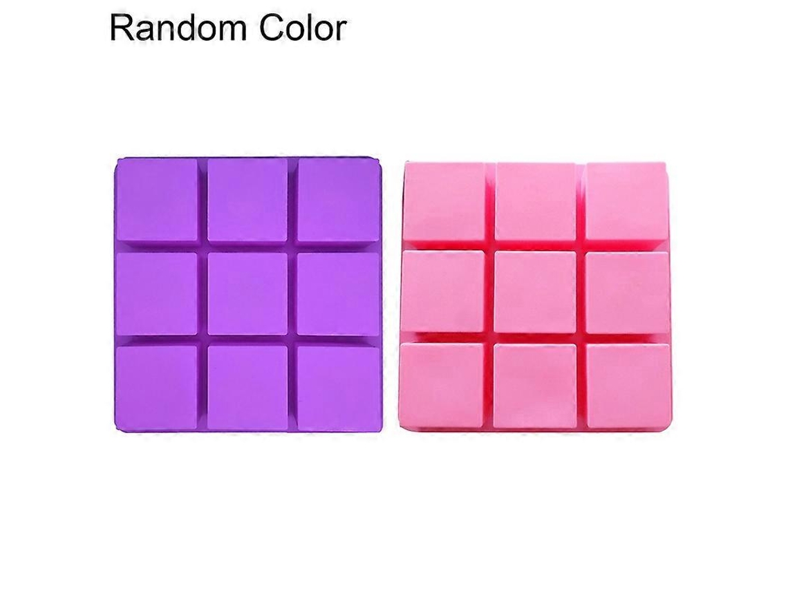 Qinhai Slowmoose Forma de cubo de gelo de silicone quadrado com 9 compartimentos para bolos e utensílios para confeitaria