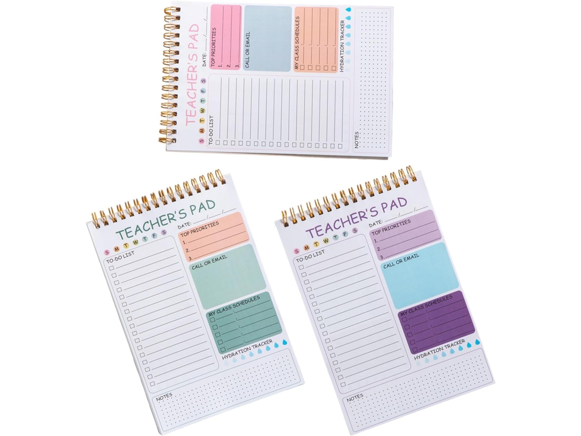 Planificador De Tâches Em Papel E Metal 3pcs Para Enseignant Gerenciamento De Tempo E Priorização De Coleção