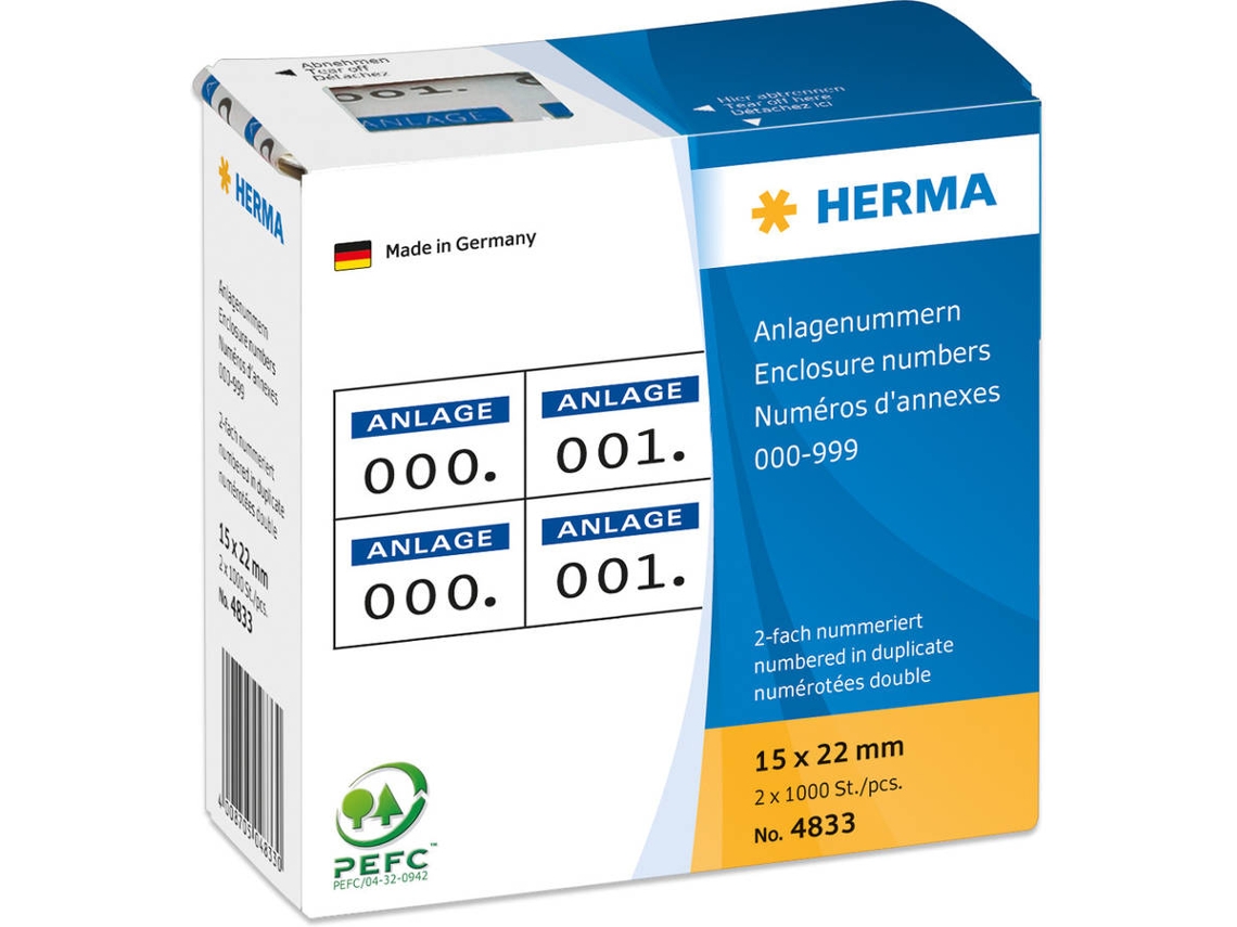 Etiquetas autocolantes HERMA 4833