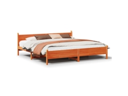 Bed Frame, Bed Frames Vidaxl Branco Madeira De Pinho (200 X 200 Cm)