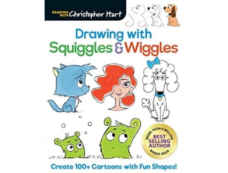 Livro Drawing with Squiggles Wiggles de Christopher Hart (Inglês)