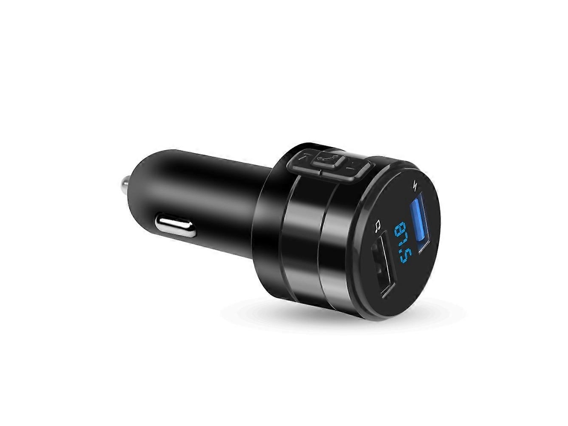Transmissor FM para carro Slowmoose, kit veicular modulador de rádio FM Bluetooth sem fio, carregador USB 2.1A, reprodutor de áudio auxiliar viva-voz