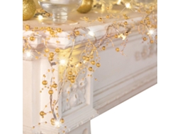Luzes Decorativas Flexíveis E Fáceis De Usar, Decoração Para Árvore De Natal Com Contas De Pérolas Artificiais