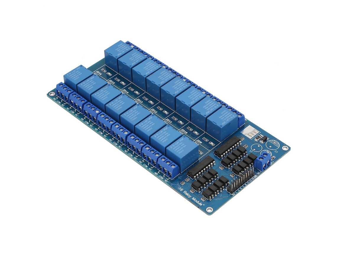 Laxiscreed Módulo Relé 16 Canais 5v Com Optocoupler Para Microcontroladores