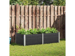 Vidaxl Canteiro Elevado De Jardim 200x100x54 Cm Wpc Cinzento