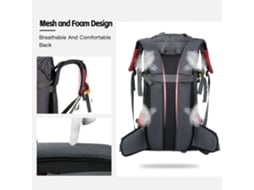 Mochila de Trekking 60l Resistente À Água com Capa Chuva