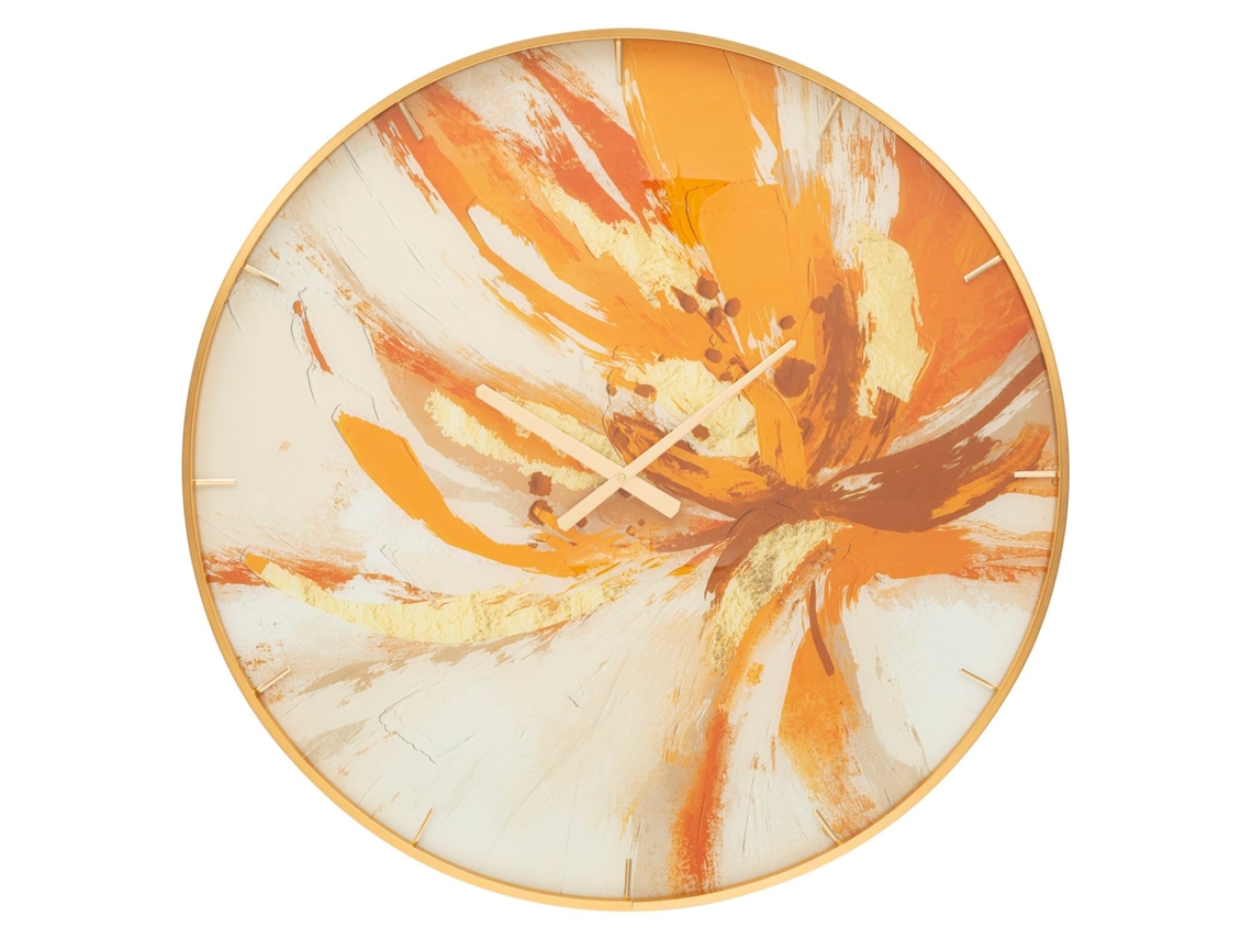 Relógio De Parede De Vidro Superior Cm Ø 80x5 Único / Multicolorido