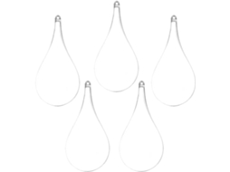 Bolas Plástico Transparentes Preenchíveis Conjunto 5 Leves Decorativas Parede GOKOCO