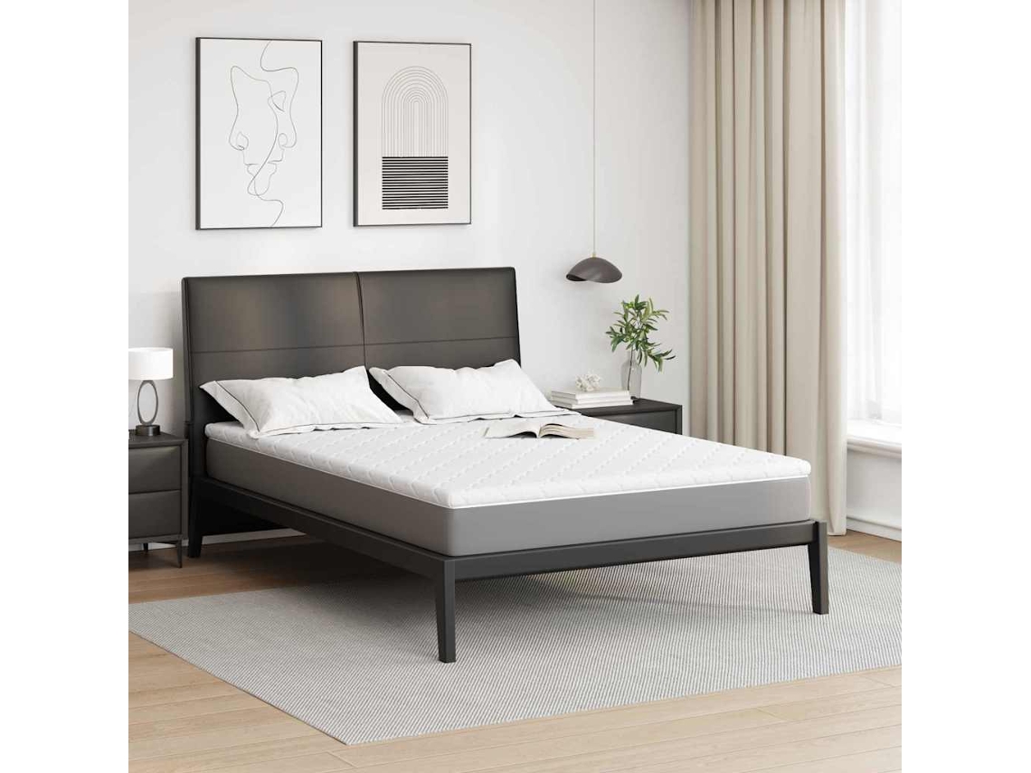 Vidaxl Topper De Coco Branco 140 X 200 Cm Tecido Jacquard