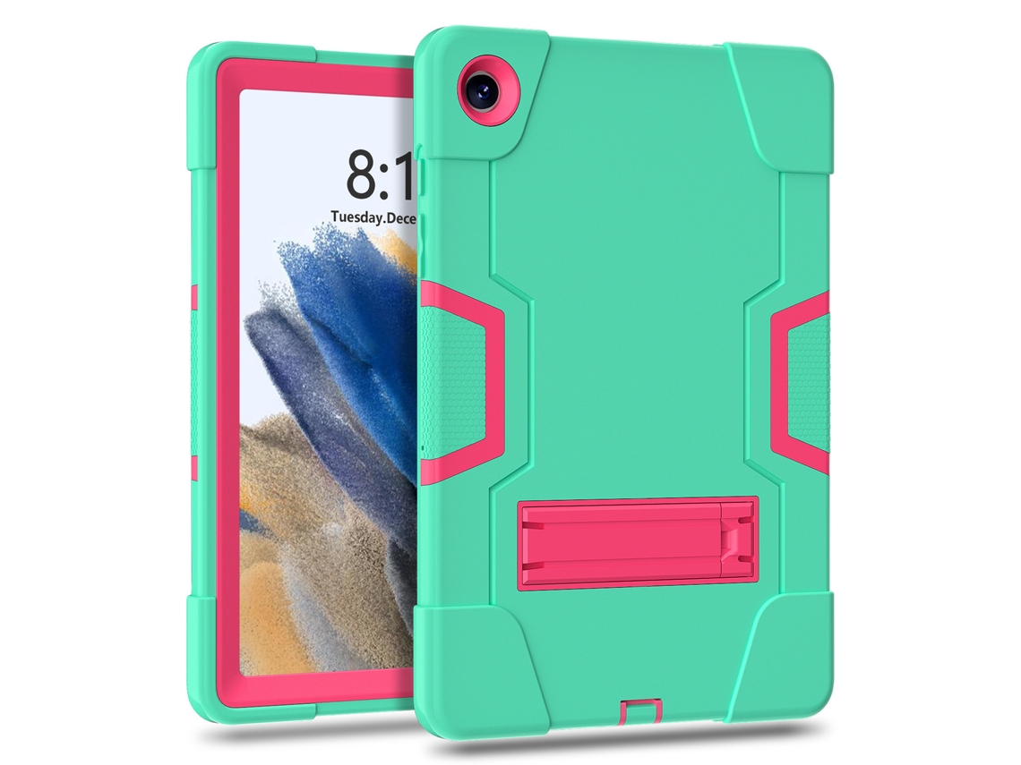 Capa Protetora Resistente Pc Silicone Macio Antichoque Com Suporte Para Galaxy Tab A9/a9 Plus 11 Rosa Menta Vermelho Sfushos