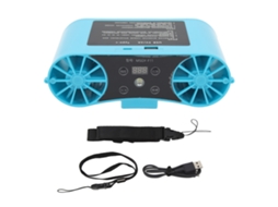 Ventilador Portátil de Cintura com Lanyard Azul 15000mah