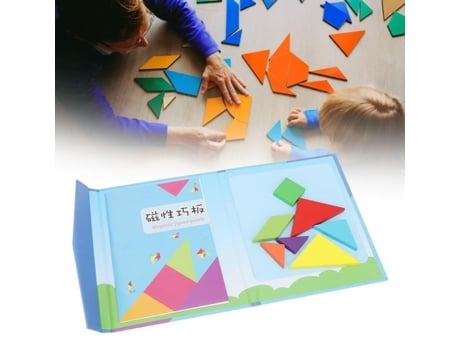 Quebra Cabeça Tangram Não Especificado Modelo Tangram Madeira Ecológica 8 Peças Para Crianças A Partir De 3 Anos