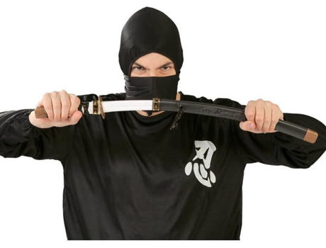 Arma Sabre De Japonês Ninja Preto Com Baínha