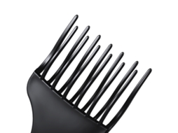 Pente de plástico para cabelo afro 2026 com dentes altos e baixos, ferramenta de pentear para homens e mulheres, preto