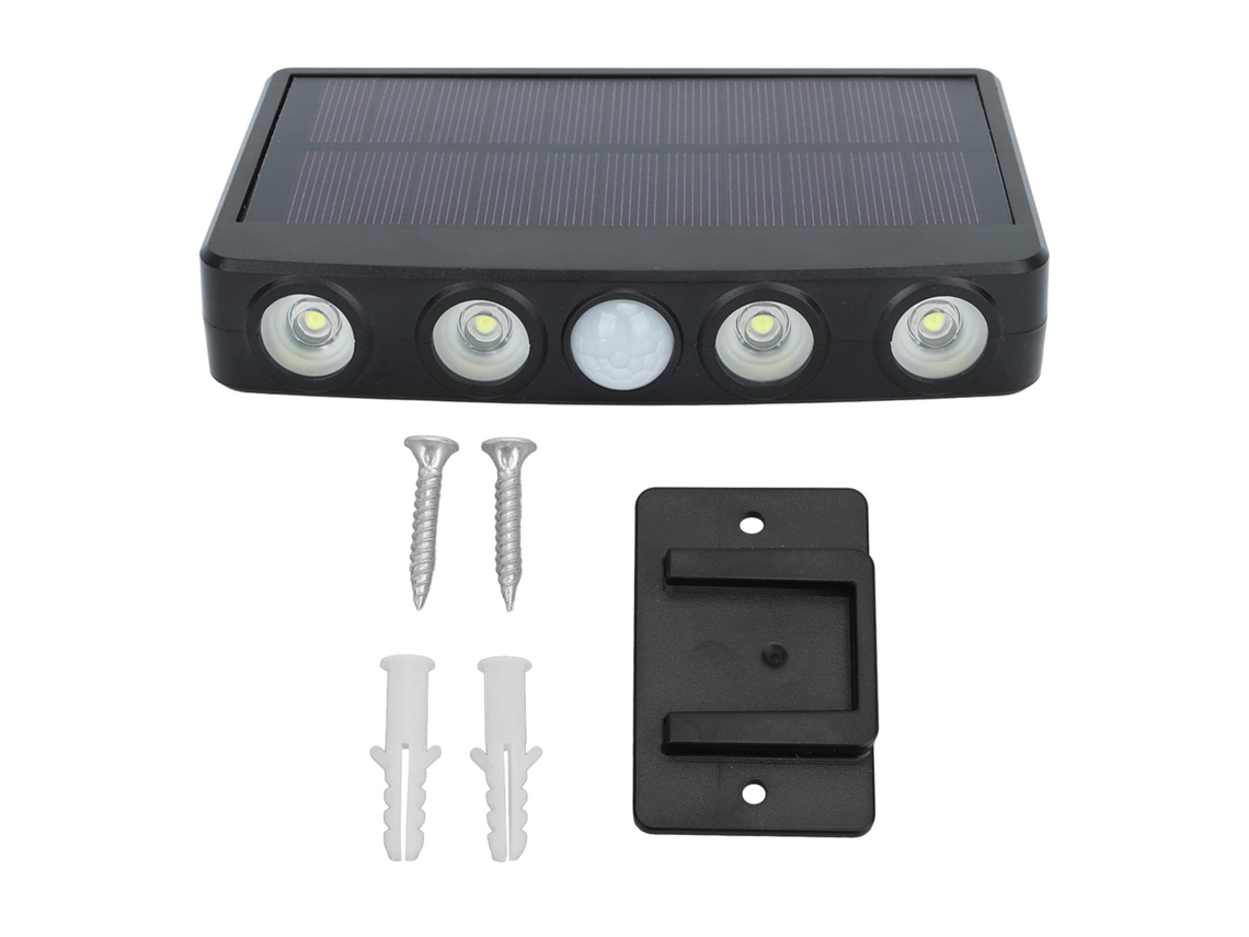 Luzes solares para cerca de jardim, modelo 2026, com sensor de movimento, 3 modos de iluminação, classificação IP44 à prova d'água e luz branca.