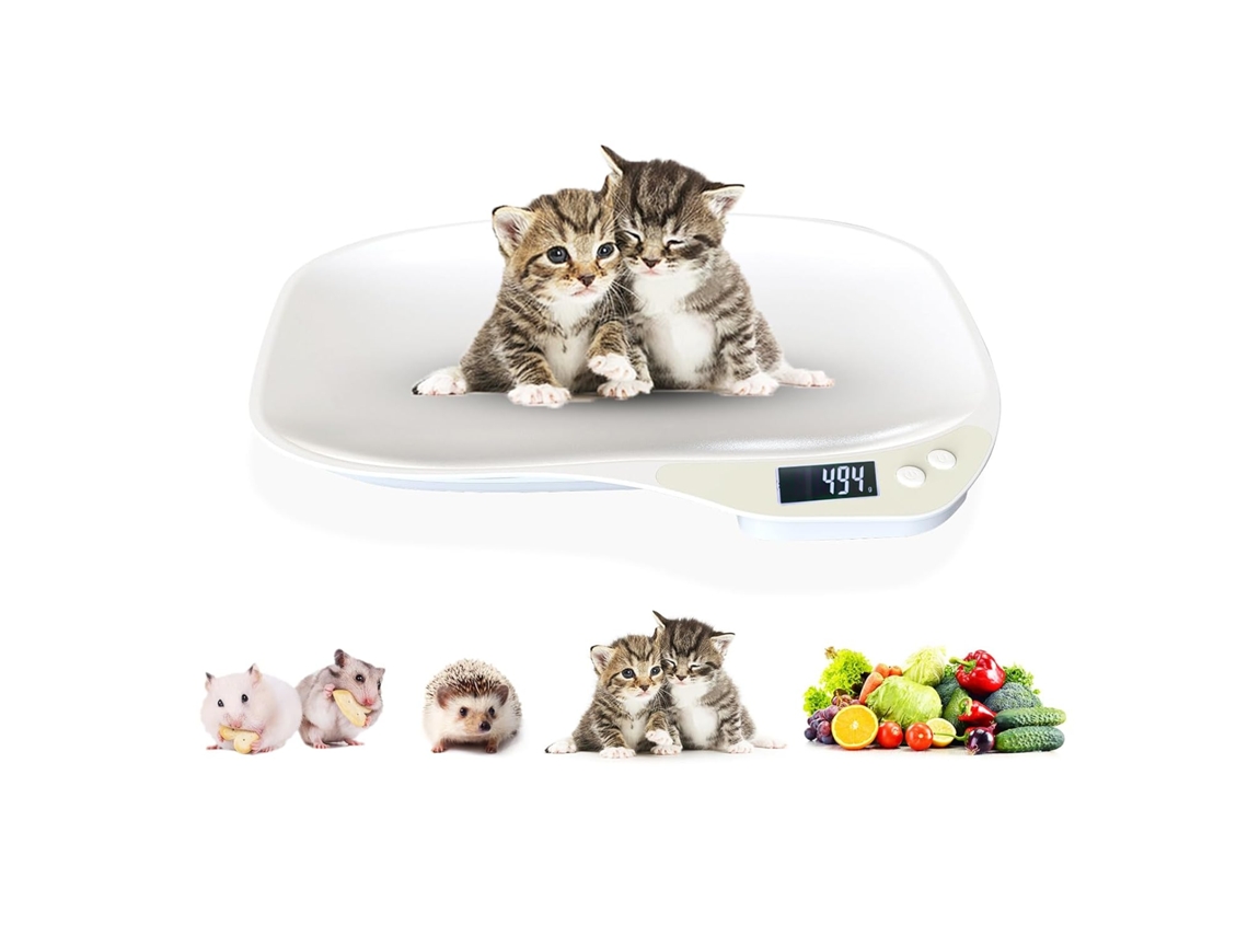 Balança Miniatura para Animais de Estimação, Pequenos Animais, Digital Cozinha com Visor Led, Doméstica Compacta, Portátil Cães e AQUAFORGE