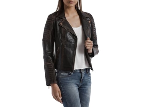 Casaco De Mulher Blue Wellford Wellford Volga Pele Preto (s)