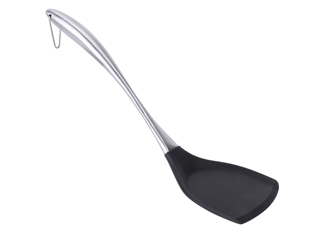 Espátula De Silicone Com Cabo Longo De Aço Inoxidável, Utensílio De Cozinha Resistente Ao Calor. Aquaforge