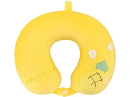 Travesseiro Cervical Formato U, Amarelo, 30x30cm, 11, 8"x11, Em Espuma Viscoelástica, Para Viagens, Para A Cabeça E Para O Escritório